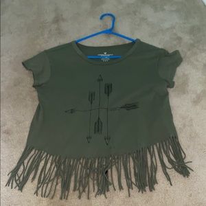 Mossy green crop top